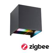 House Applique d'extérieur LED Cybo IP44 carré 100x100mm RGBW+ 2x2,5W 2x150lm 23