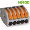 WAGO Borne 5 connecteurs avec levier pour fil souple & rigide. 222-415 L'unit