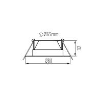 Lot 30 x Spot LED extra-plat noir Kanlux 4.8W 36° 230V Blanc Chaud