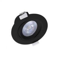 20 X Spot LED Noir extra-plat 5W 38° 230V Blanc chaud 3000K