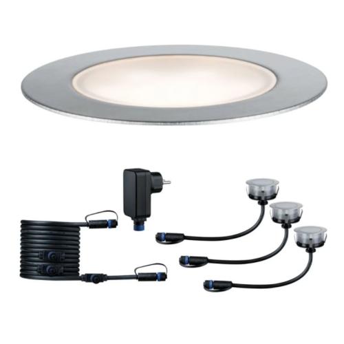 Kit départ 3 spots 24V 3000K + Transfo + 5 m câble Plug & Shine Paulmann 93692