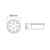 Ampoule module LED extra plat dimmable 5W 110° Blanc chaud 2700K 50 mm