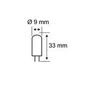 Culot à broche halogène Four de cuisson G4 12V 100lm 10W 2700K gradable Clair