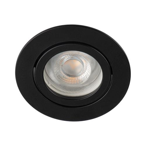 Spot encastrable orientable rond noir sans circlip apparent Kanlux