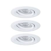 Encastré PAULMANN Nova mini Coin rond orientable LED 3x4W 310lm blanc dépoli/alu