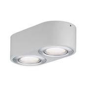 Plafonnier PAULMANN Argun LED 2x4,8W Blanc Alu brossé 230 V, métal - 79709