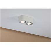 Plafonnier PAULMANN Argun LED 2x4,8W Blanc Alu brossé 230 V, métal - 79709