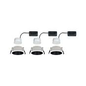 Kit encastrés PAULMANN Cole Coin 3StepDim rd fixe LED 3x6W 2700K 230V blanc/noir