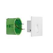 Kit encastré PAULMANN mur carré 1x1,7W 2700K 230 V Blanc - 92922