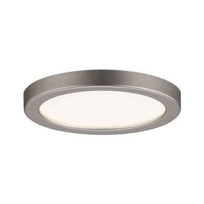 Panneau encastré LED Areo IP23 rond 5 W 3000 K Nickel mat