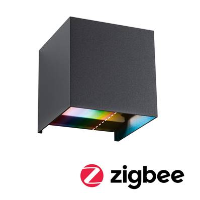 House Applique d'extérieur LED Cybo IP44 carré 100x100mm RGBW+ 2x2,5W 2x150lm 23