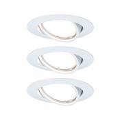 Encastrés PAULMANN Base rond orientable LED 3x5W 230V GU10 51 mm Blanc/Métal - 9