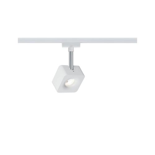 Urail Spot sur rail LED Cube blanc 8W PAULMANN 95511