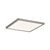 Panneau encastré LED Areo IP23 carré 12 W 3000 K Nickel mat