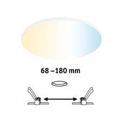 VariFit Panneau encastré LED Veluna Edge IP44 rond 200mm 1400lm Tunable White Bl