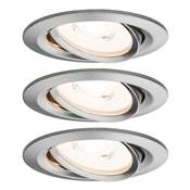 Kit encastré PAULMANN Prem dim 3X6,3W Coin Rd Orient dimmable LED 3x6,3W 230V Fe