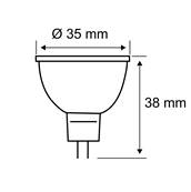 Standard 12 V Réflecteur LED 3x345lm 3x4,2W 2700K  Argent