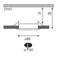 10 Spots Encastrés blanc Fixe avec douille GU10 230V - Paulmann - 92118