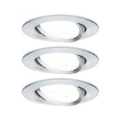 Kit encastré PAULMANN Nova rd orien. LED 3stepdim 3x6,5W 230V GU10 51mm Alu tour