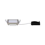 Panneau encastré LED Areo IP23 carré 5 W 3000 K Nickel mat