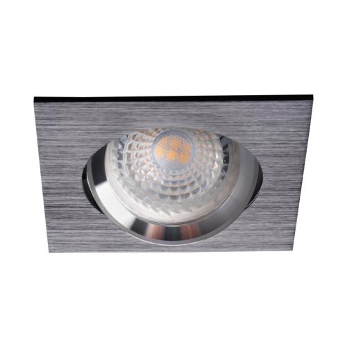 Spot Led GU10 Encastrable Noir Carré avec Led 6.5W rendu 50W 120° 3000K