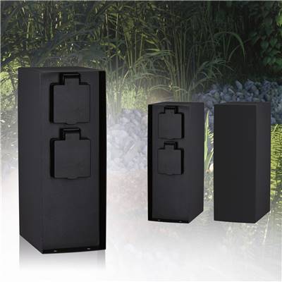 PAULMANN Outdoor Rio IP44 Socket Column rect 2x anthracite - 94657