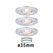 Encastré PAULMANN Nova mini Coin rond fixe IP44 LED 3x4W 310lm chrome/Alu - 9430