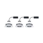 Kit encastré PAULMANN Nova Plus Coin grad IP65 rd Noir LED 3x6W 470lm 2700K Chro