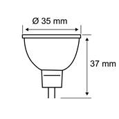 Standard 12 V Réflecteur LED 184lm 1,8W 2700K  Argent