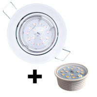 Spot Led encastrable extra plat dimmable blanc quip LED 5W 2700K.