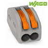 WAGO Borne 2 connecteurs avec levier pour fil souple & rigide. 222-412 L'unit