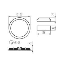 15 X Spots extra plats Noirs Led 6W 120° Blanc Chaud.