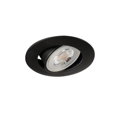 Spot LED extra-plat noir Kanlux 4.8W 36° 230V Blanc Chaud